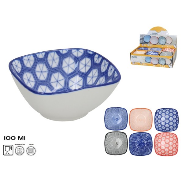 SALSERA APERITIVO ANGELA 100ML 8,4X8,4X3,8CM 6 SURT.
