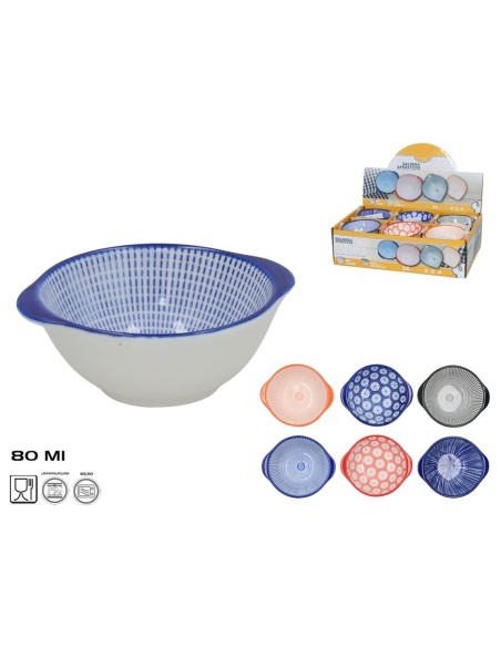 SALSERA APERITIVO JOSE 80ML 8,3X8,3X3,8CM 6 SURT.