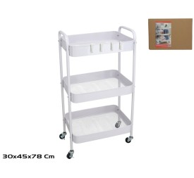 CARRITO MULTIUSOS 3 NIVELES LOLI 78X30X45CM BLANCO
