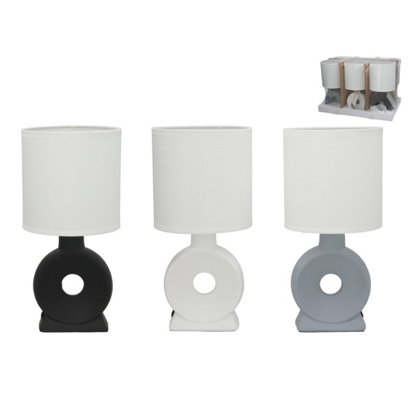 LAMPARA CERAMICA MONUY 27CM 3 SURT.