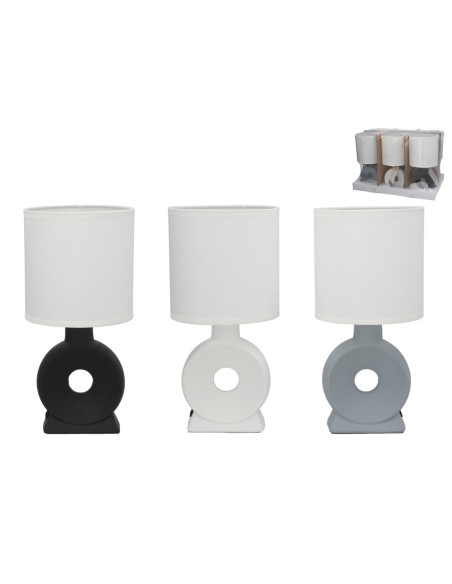 LAMPARA CERAMICA MONUY 27CM 3 SURT.