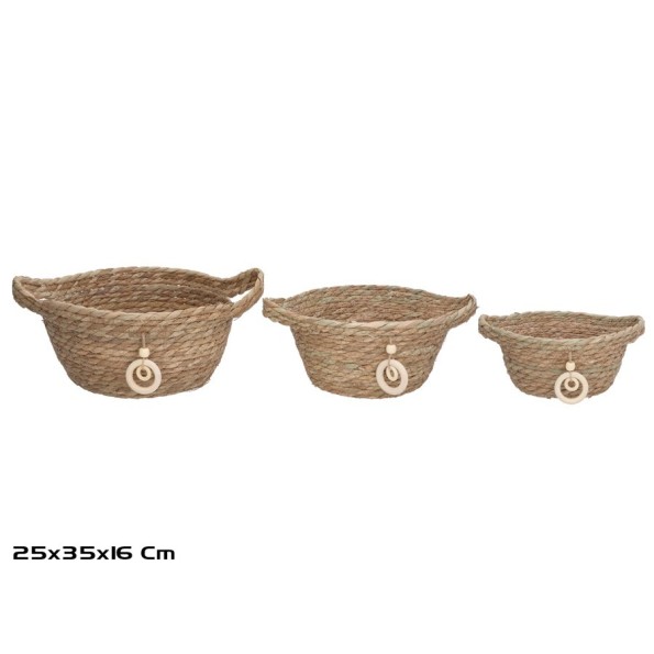 SET 3 CESTAS LUNA  25X35X16CM