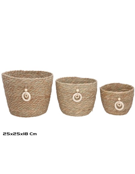 SET 3 CESTAS LUNA  25X20X18 CM