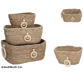 SET 4 CESTAS LUNA 28X24X13CM
