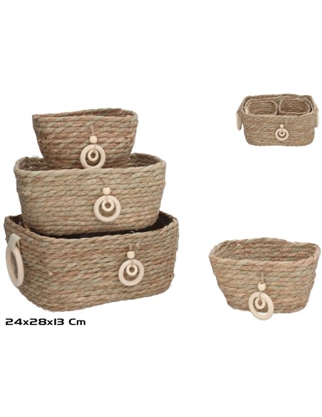 SET 4 CESTAS LUNA 28X24X13CM