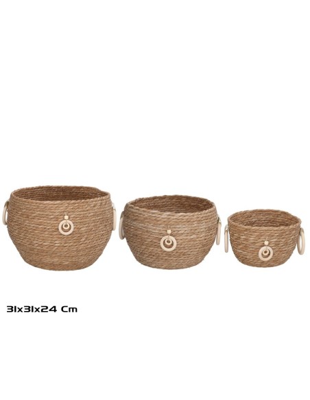 SET 3 CESTAS LUNA 31X24X24 CM