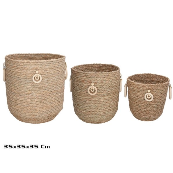 SET 3 PONGOTODOS  LUNA 31X35X24CM