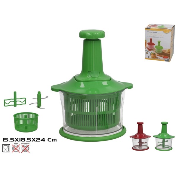 PICADORA VERDURAS MANUAL 24CM 2SURT