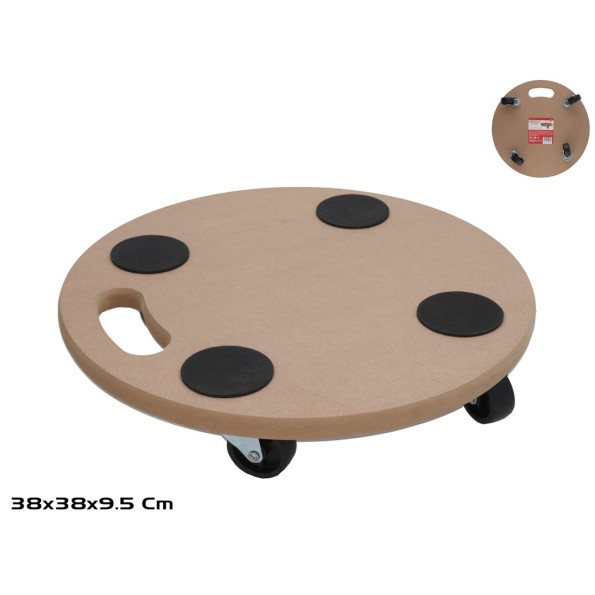 SOPORTE C/RUEDAS MACETAS JANDRO 38X2CM REDONDO