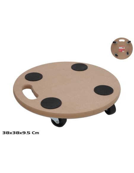 SOPORTE C/RUEDAS MACETAS JANDRO 38X2CM REDONDO