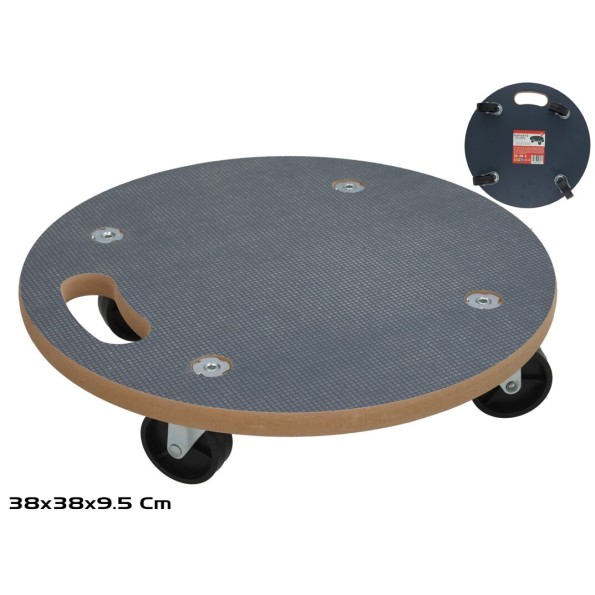 SOPORTE C/RUEDAS MACETAS ALEX 38X2CM REDONDO