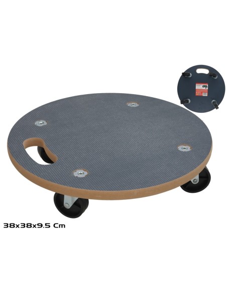 SOPORTE C/RUEDAS MACETAS ALEX 38X2CM REDONDO