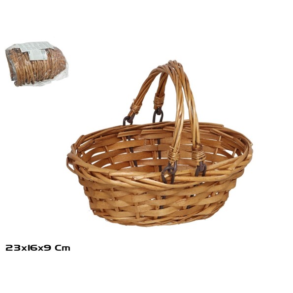 CESTA ASA MORFEO 23X16X9CM OVAL