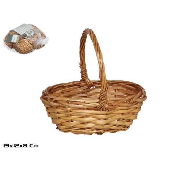 CESTA ASA MORFEO 19X12X8CM OVAL