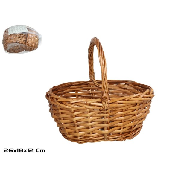 CESTA ASA MORFEO 26X18X12CM OVAL