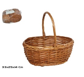 CESTA ASA MORFEO 33X25X14CM OVAL
