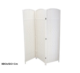 BIOMBO 3/HOJAS RAFAELA 180X50CM BLANCO