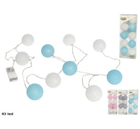 GUIRNALDA 10 LED BOLAS 6 CM 3 SURTIDOS