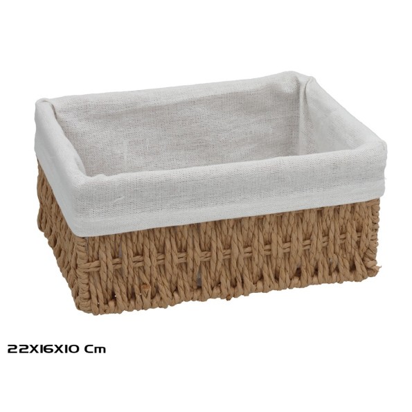 CESTA RECTANGULAR EVA 22X16X10CM NATURAL