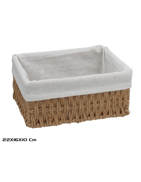 CESTA RECTANGULAR EVA 22X16X10CM NATURAL