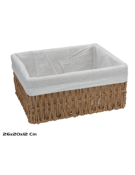CESTA RECTANGULAR EVA 26X20X12CM NATURAL