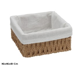 CESTA CUADRADA ANA 16X16X8CM NATURAL