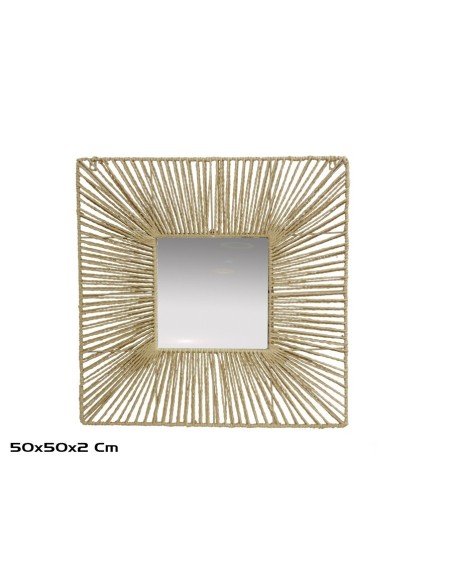 ESPEJO CUADRADO LUNA  50X50X2CM