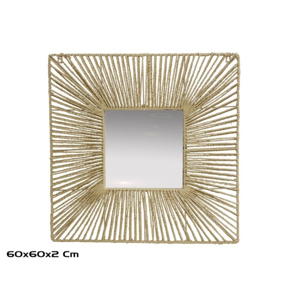 ESPEJO CUADRADO LUNA 60X60X2CM