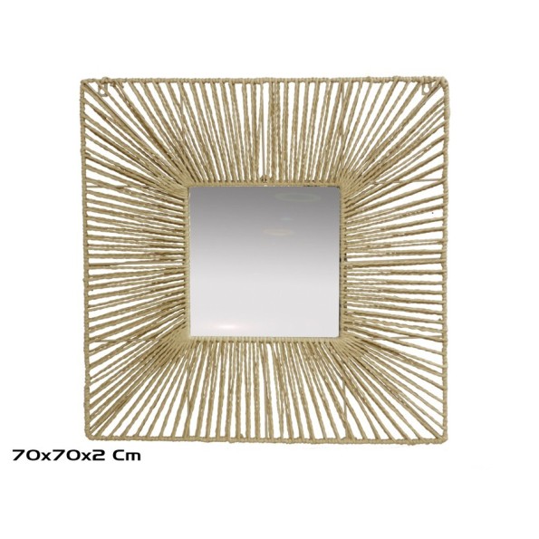 ESPEJO CUADRADO LUNA 70X70X2CM