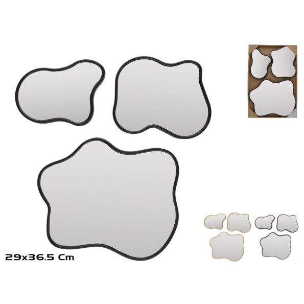 ESPEJOS X3 ALMA 29X36,5CM 2 SURT.