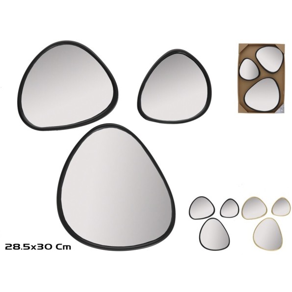 ESPEJOS X3 LUNA 28,5X30CM 2 SURT.