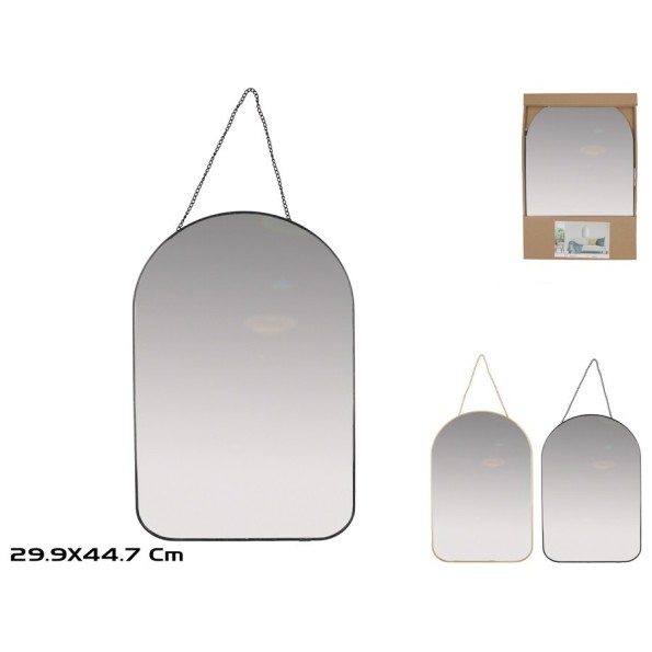 ESPEJO JUPITER C/CADENA  29,9X44,7CM 2SURT.