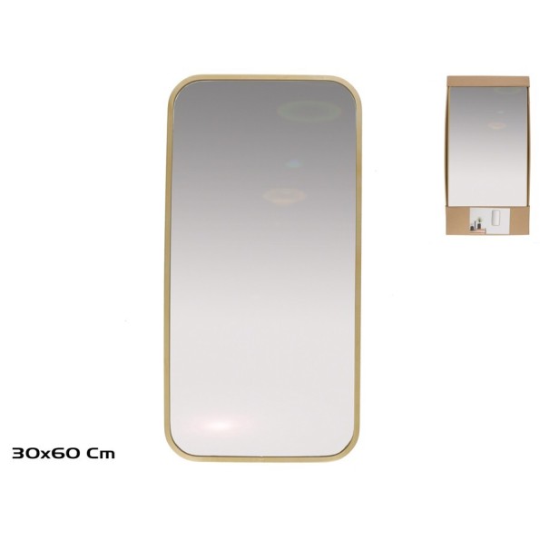 ESPEJO JUPITER 30X60CM DORADO