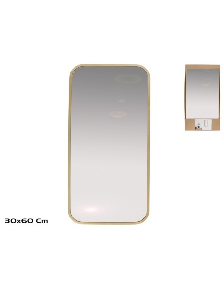 ESPEJO JUPITER 30X60CM DORADO