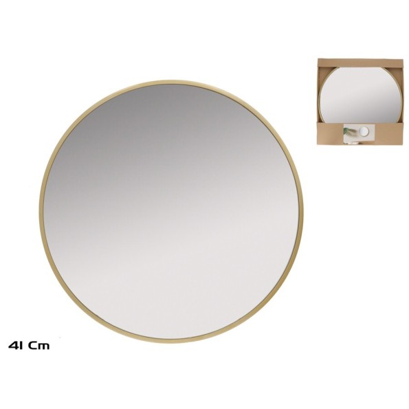 ESPEJO JUPITER 41X41CM DORADO