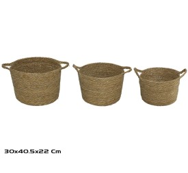 SET 3 CESTAS SEVILLA NATURA 40,5X30X22 CM