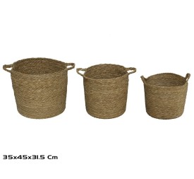 SET 3 CESTAS SEVILLA NATURA 45X35X31,5 CM