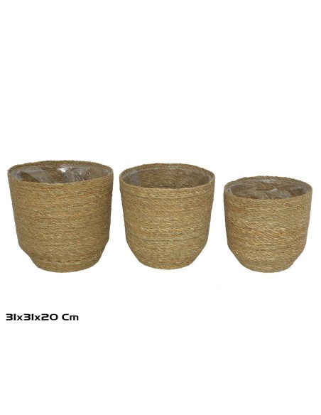 CESTAS X3 KAISER FIBRA VEGETAL 31X31X30 CM