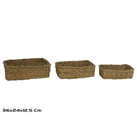 CESTA X3 KAISER RECT. FIBRA VEGETAL 36X24X12 CM