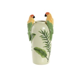 JARRON CERAMICA 21X21X24 LOROS VERDE