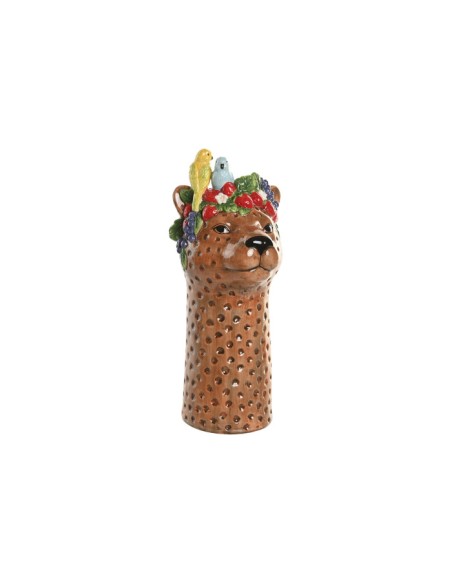 JARRON CERAMICA 16X16X38 ANIMAL MARRON