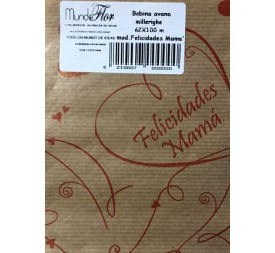 ROTOLO AVANA STAMPATO  62X100 FELICIDADES MAMA