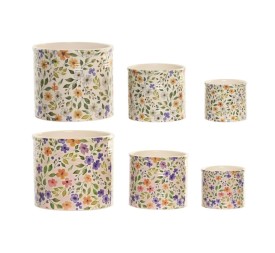 MACETERO SET 3 CERAMICA 13,6X13,6X11,8 FLORAL 2 SU