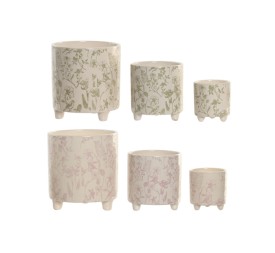 MACETERO SET 3 CERAMICA 13,7X13,7X14,7 FLORES 2 SU