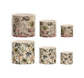 MACETERO SET 3 CERAMICA 13,6X13,6X11,8 TROPICAL 2