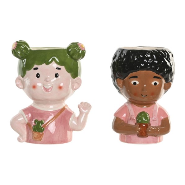 MACETERO CERAMICA 11X11X16 CHICA CACTUS 2 SURT.