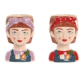 MACETERO CERAMICA 10X9X15 CHICA LAZO 2 SURT.