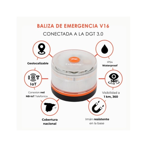 BALIZA V16 CONECTADA CERTIFICADA