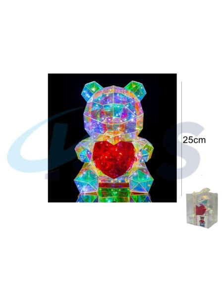 OSITO LUMINOSO 150 LED 25CM (CON USB)