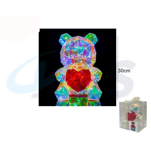 OSITO LUMINOSO 200LED 30CM USB